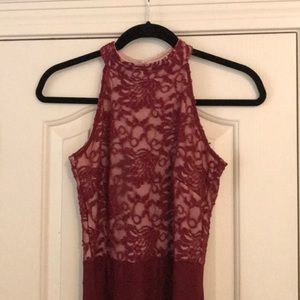 Rephyllis Lace Halter Long Formal Dress. Small.